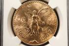 NobleSpirit NoReserve) GOLD 1947 Mexico 50 Peso NGC MS65