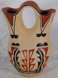 ​Vintage Jemez Pueblo New Mexico Pottery Wedding Vase 6