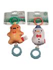 Baby Toys Infantino Chime Baby Car Seat Toy Set Of 2 Snowman And Gingerbread Man