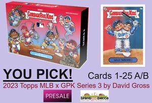 2023 Topps MLB x GPK Series 3 David Gross ~ YOU PICK, Complete Your Set, PRESALE