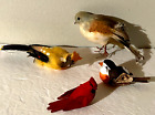 Vintage lot 4 Assorted  Craft Birds Ornaments / Kunloon+