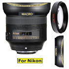 HD 32K Ultra Wide Angle Lens + Macro Lens for Nikon AF-S NIKKOR 85mm f/1.8G Lens