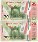 Mexico 2x 20 Pesos 2021 UNC 