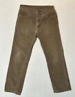 Levis Corduroy Pants Mens 30x30 Brown 5-Pocket Hemmed Casual Adult Vintage