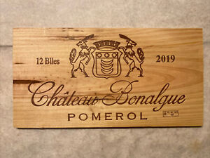 1 Rare Wine Wood Panel Château Bonalgue Pomerol Vintage CRATE BOX SIDE 5/23 647a