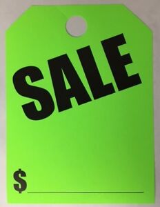 Sale Signs - 50 Per Pack Hang Rear View Mirror (A33-A36)