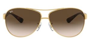 Ray-Ban Men's Sunglasses RB3386 001/13 Tortoise Gold Aviator Brown Gradient 63mm