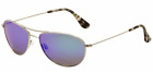 Maui Jim Baby Beach Polarized Titanium Sunglasses B245-17 Silver/Blue Hawaii Dis