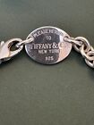 Please Return To Tiffany & Co Sterling 26mm Oval Tag Choker Necklace 15