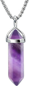 Crystal Necklaces for Women Crystal Pendant Gemstone Necklace for Spiritual Ener