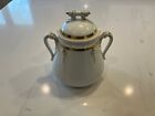 New ListingHaviland Limoges Large Sugar Bowl 7 Inches Rope Handles Antique 19th Century