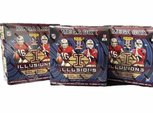 LOT OF 3- 2023 Panini Illusions NFL Football Mega Box Sealed-  CJ Stroud Rookie?