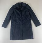 COS TRENCH COAT WOMENS SIZE 4 BLUE JACKET BUTTON UP LONG SLEEVE COTTON BLEND
