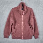 prAna Permafrost Fleece Jacket full zip long sleeve mauve pink Sherpa Size XS