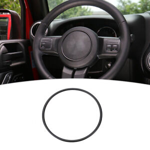 Black Steering Wheel Center Cover Trim Ring For Jeep Wrangler JK /Patriot 11-17 (For: Jeep Wrangler JK)