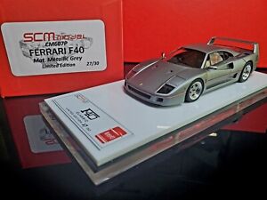 1/43 SCM Ferrari F40 Mat. Metallic Grey CM607P Resin Model Limited 30pcs Rare!