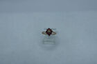 10K Yellow Gold Ruby Cluster, 1.2 Grams, Size 6
