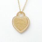 Tiffany & Co. Necklace Return to Tiffany Heart K18 Pink Gold Diamond Pendant