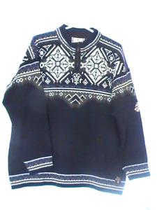NEW OLD STOCK XL BLACK Dale of Norway US Ski Team Pure New Wool Knit Sweater