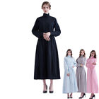 Victorian Women Edwardian Maid Dress Housekeeper Servant Walking Dress Apron