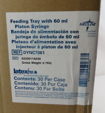 30 Pack Case of Feeding Trays With 60ml  Piston Syringe DYNC7061 - New in Box