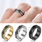 Men's Ring Celtic Knot Titanium Steel Wedding Spinner Band Couple Rings silver