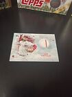 2020 Topps Holiday Baseball Luis Castillo 2 Color Relic Player Worn Jersey Card
