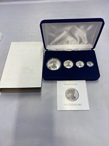 2023 T-1 SILVER Eagle 4 coins Set Fractional Reverse Proof mint box COA Fiji