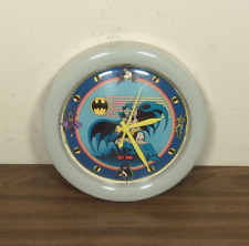 Vintage BATMAN Electro Optix Wall Clock (1989) Joker/Penguin/Riddler WORKS!