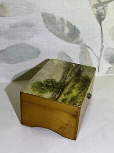 Antique Thorens  Music Box 2 Songs Wood Box( Works)