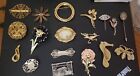 LOT Vintage to Now Brooches Pins Brooch Pin Cameo Rhinestones Roadrunner Bug