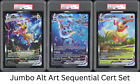 Flareon Jolteon Vaporeon VMAX Jumbo Alt Art PSA 9 Set Eeveelution Pokemon Cards