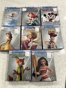 Disney 100 Movie Edition Walmart Exclusive Pin Blu-ray + DVD + Digital Lot Of 8