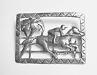 Vintage HORSE  & JOCKEY BROOCH/PIN  Horse Racing   Sterling Silver