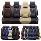 Luxury Car Seat Cover Waterproof Leather 5 Seats Full Set Front Rear Back Cover (For: 2014 Honda Accord)