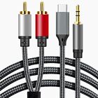 3.5mm to 2 RCA Cable 3.3FT, USB C to 2 RCA Audio Cable, 2 in1 Type C 3.5mm to...