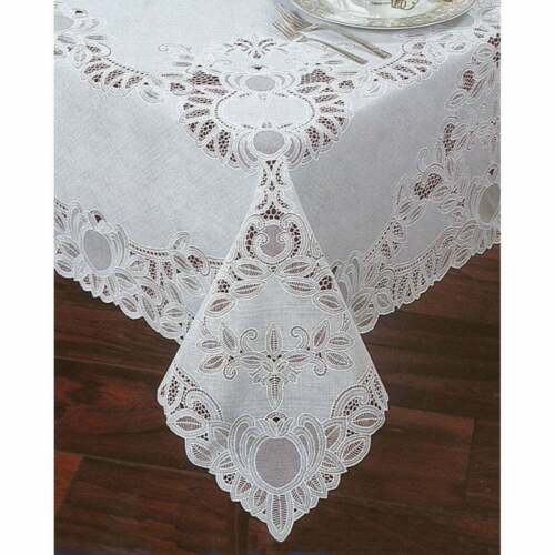Elrene Home Fashion Vinyl Crochet Lace Tablecloth 72