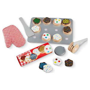 Slice and Bake Wooden Cookie Play Food Set  Preschool Toys Pretend Play Kitchens