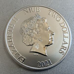 2021 Niue Two Dollar Daffy And Donald Duck Silver Coin