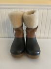 Baffin Women's Suede & Rubber Snow Winter Boots Sheepskin Lined Size 10 Canada