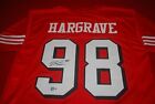 JAVON HARGRAVE San Francisco 49ers signed Jersey Beckett Witnessed W377193