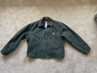 Vintage Carhartt Detroit Jacket, J97 Moss in XL Reg. blanket lined (Mfg 02/08)