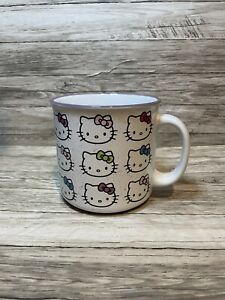Hello Kitty Multi-colored Bows 20oz. White Ceramic Mug New
