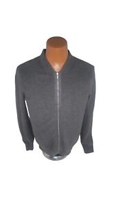 Ben Sherman Cardigan Men's Small Gray Long Sleeve Solid Knitted