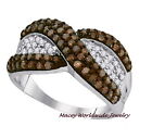 Brandy Diamond® Chocolate Brown 10K Gold Double Delight Ring 1.00 Ct