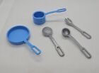 Barbie 1998 So Real So Now Kitchen Blue Pots And Utensils Set