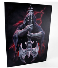 The Rock Guitar Canvas Wall Plaque by Anne Stokes 10