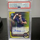 2022 BOWMAN CHROME BRADY HOUSE AUTO YELLOW REFRACTOR PARALLEL 04/75 NATIONALS