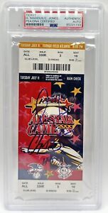 Greg Maddux & Chipper  Jones Signed 2000 MLB All Star Game Ticket Stub PSA/DNA