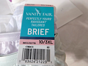 Vanity Fair Perfectly Yours 3 pk 10 Briefs Ravissant Tailored sage mix 3XL 15711